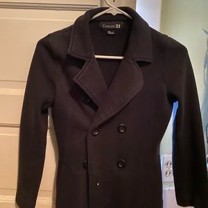 Very stretchy/soft Black Button Coat/Jacket